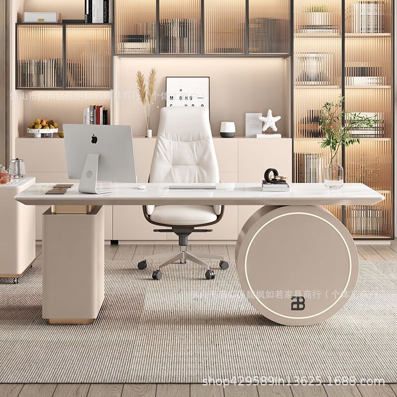 Light Luxury Slate Desk, Modern Minimalist Desktop Computer Desk and Chair Set, Office Study Desk, Home Study Room Writing Desk Light Luxury Slate Desk, Modern Minimalist Desktop Computer Desk and Chair Set, Office Study Desk, Home Study Room Writing Desk