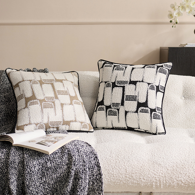 Negro y blanco simple nórdico ins almohada almohada almohada almohada de asiento sofá almohada cabeza de cama abstracción almohada de cintura cojín núcleo