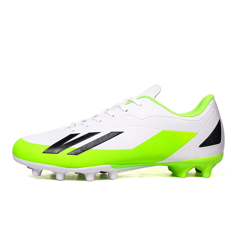 2025 zapatos de fútbol nuevo color juvenil anti-deslizante hombre y mujer AG clavos largos de césped estudiantes fabricantes transfronterizos
