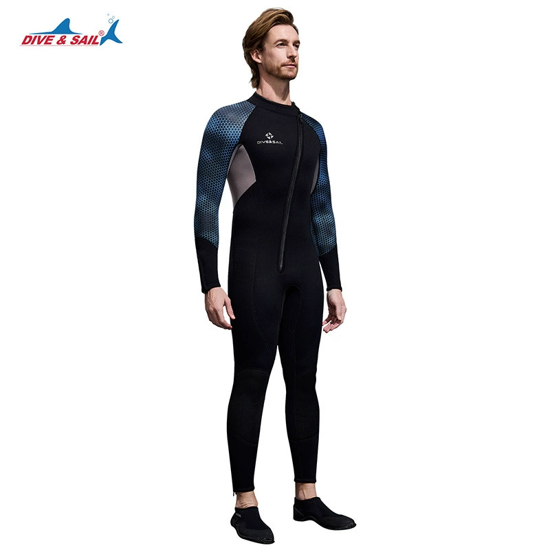 DIVE&SAIL тёплый гидрокостюм с длинным рукавом для плавания, 3мм