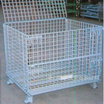 厂家直销折叠式仓储笼金属蝴蝶笼仓库储物笼带轮周转铁框