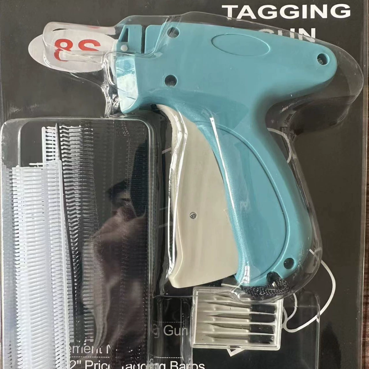 Tagging gun 9S, ABS+POM, with 1000 glue needles (8 mm) and 6 steel needles