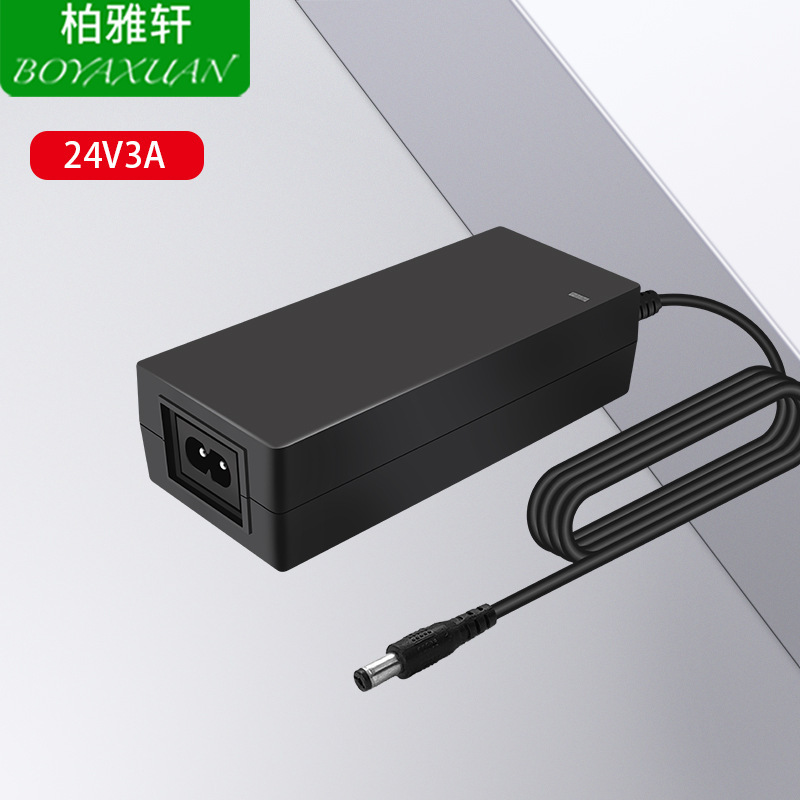 Manufacturer's Best-Selling Us Standard Ul Fcc Certified 24V3A 12V6A 72W Safety Switch Power Adapter
