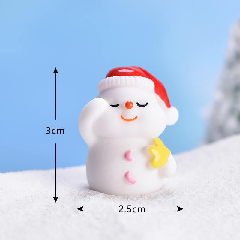 新款圣诞老人可爱雪人 微景观diy盆景装饰雪景摆件海狮圣诞节摆件|undefined