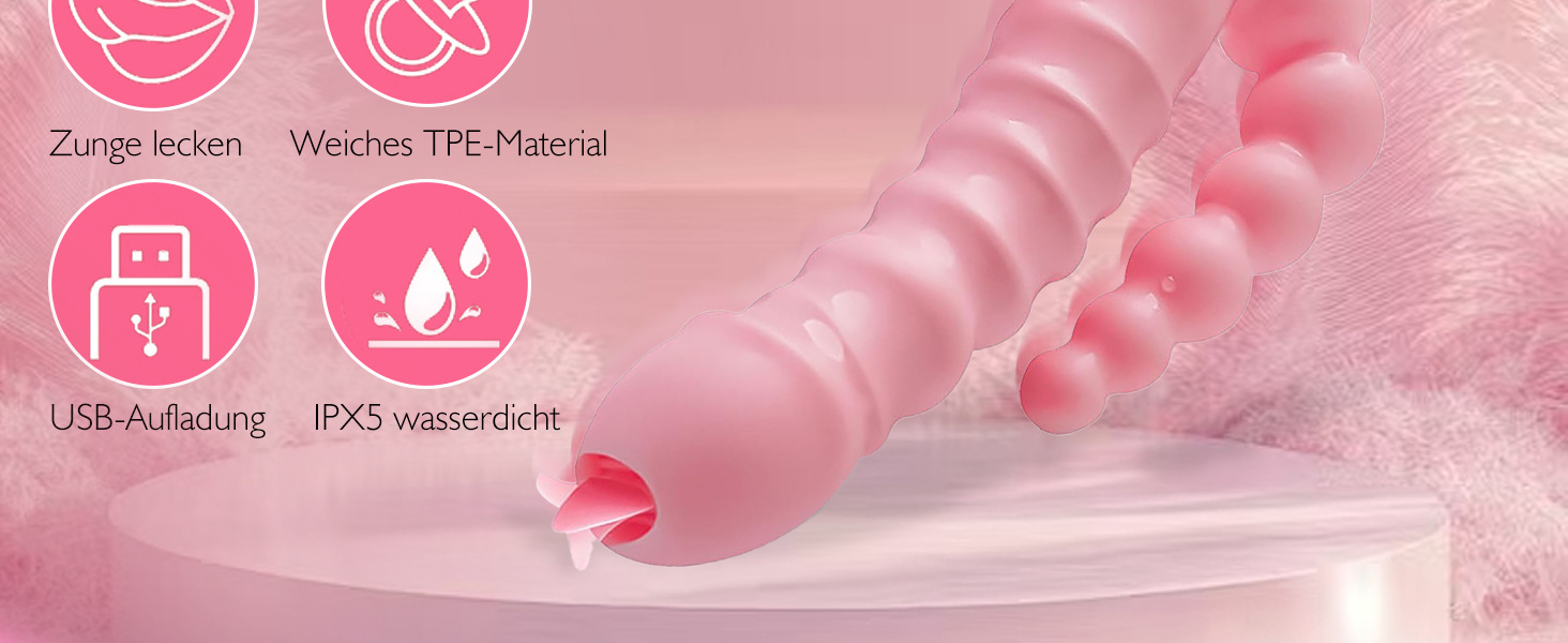 Tongue-Licking Triple-Head Rabbit Vibrator, Multi-Frequency Rechargeable Handheld Massager for Women and Couples — detail image 2