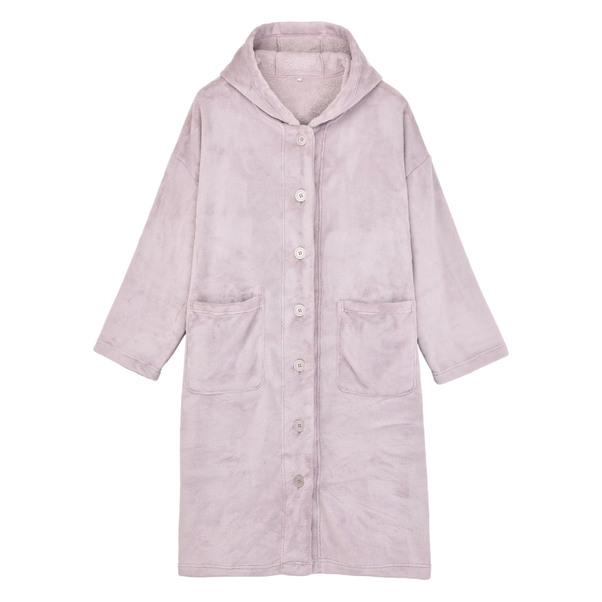 좋은 따뜻한 부드러운 여성 홈 긴 카디건 무지 여성 잠옷 가을과 겨울 따뜻한 집 옷