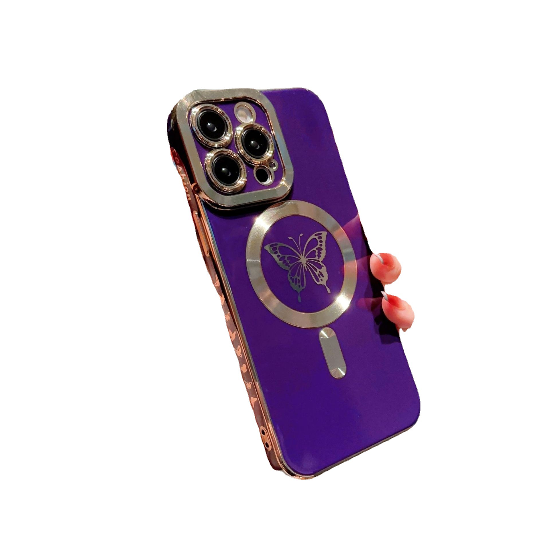 Magnetisk telefoncover med sommerfugl til iphone_voghion.com