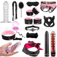 BDSM-набор, 17 предметов, взрослые игрушки, плюшевые наручники и разные аксессуары, 4 цвета