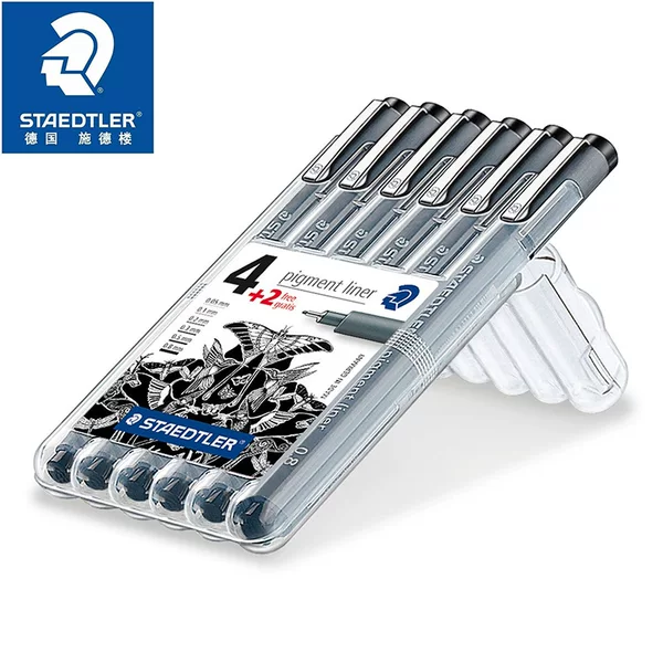 Germany Staedtler shidlou waterproof drawing needle pen 308 SB6P6 suit drawing Hook pen