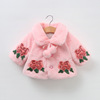 Cloak, children's trench coat girl's, fleece jacket, top, increased thickness, children's clothing