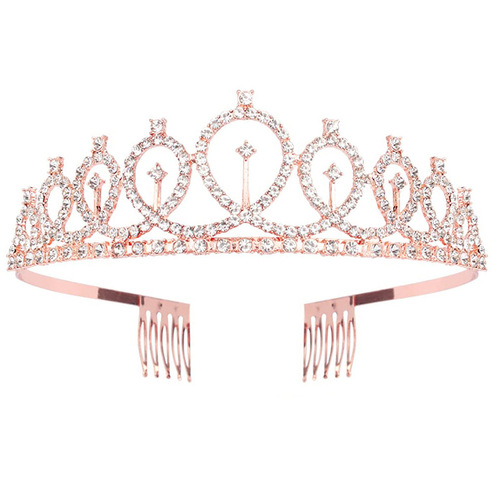European and American party crown headband rhinestone crown hair accessories one-year number birthday cake ornaments alloy headband wholesale