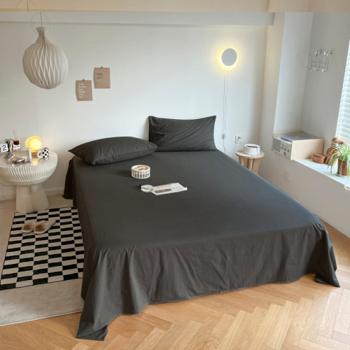 Foreign trade customizable brushed bed sheets, single piece microfiber solid color sheets, customized from the manufacturer, hot selling on Amazon