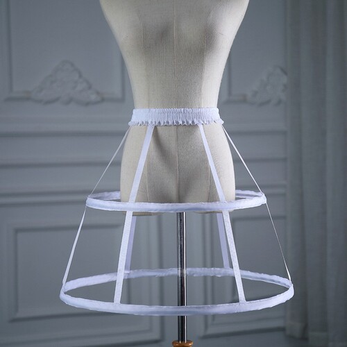 Two steel Lolita birdcage hollow children's skirt support soft fish bone Lolita cosplay violent adjustable petticoat