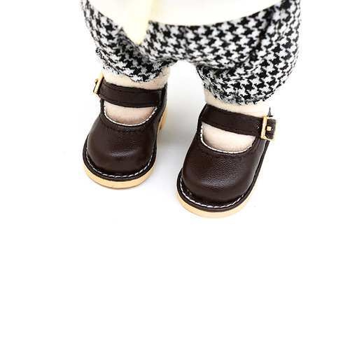 6 points BJD shoes 20 cm cotton doll exquisite details British style small leather shoes temperament dress-up play house shoes