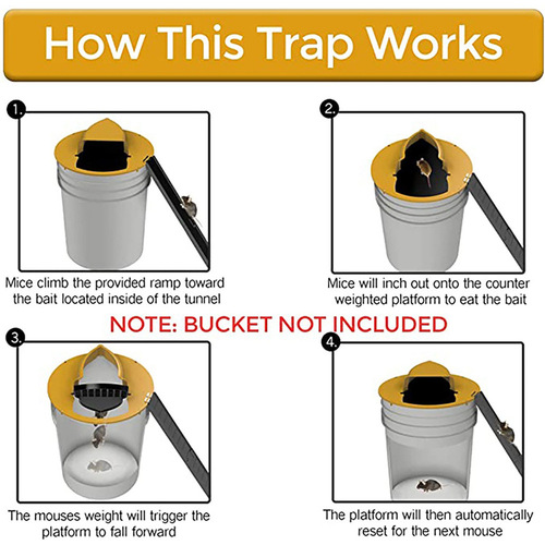 Cross-border mousetrap Slide Bucket Lid bucket lid mouse trap Rat Trap automatic reset mousetrap