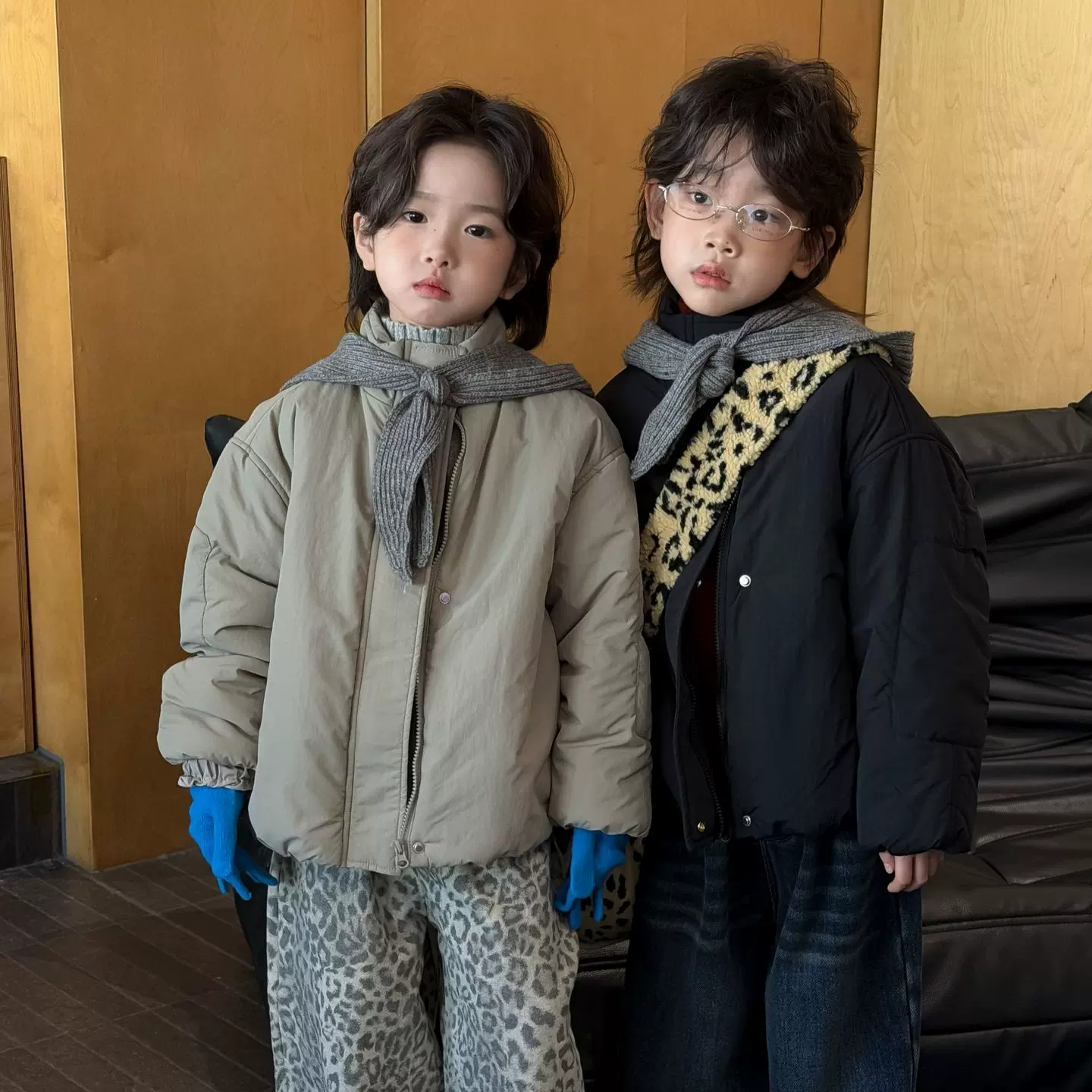 奶酪家童装男童棉衣2025冬季新款韩版面包服棉服加厚毛衣领外套潮