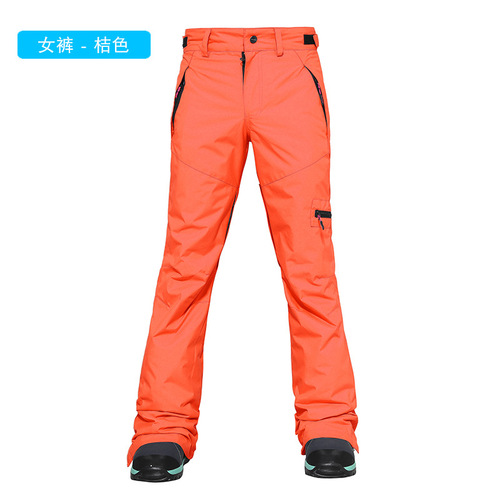 Women's Men's Snowboard Ski Pants Slim Fit Waterproof Windproof Warm Snow Pants Dual-Surface Ski Suit