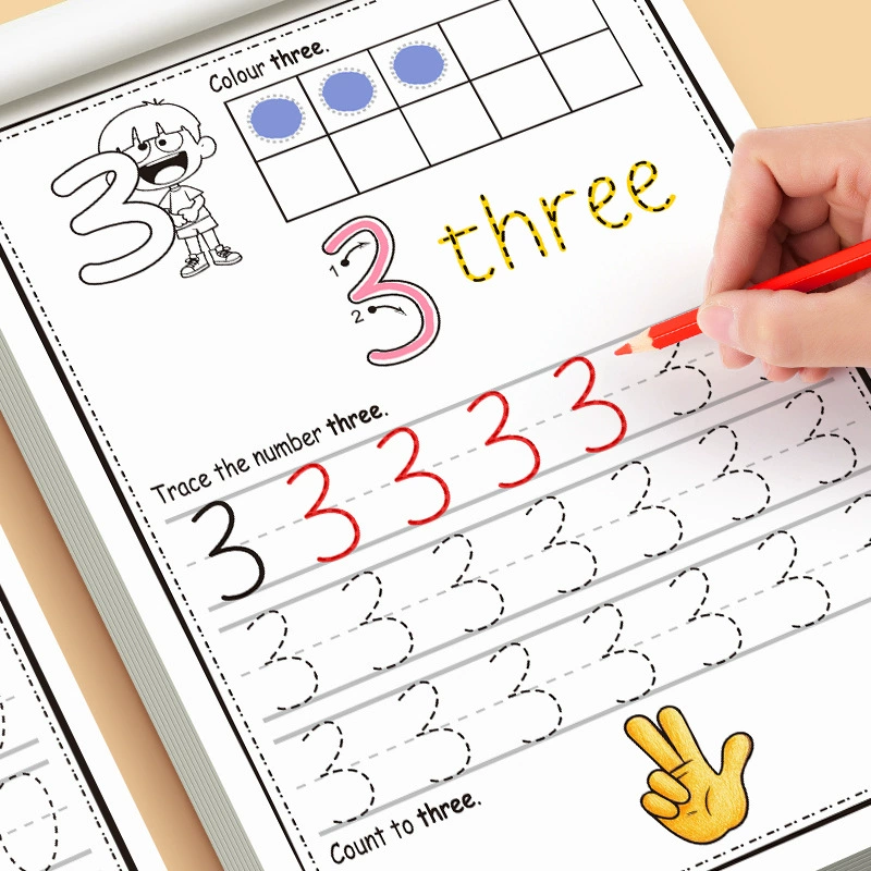 Children's digital calligraphy, teaching training book for training, (Cross-border trading), early education, concentration