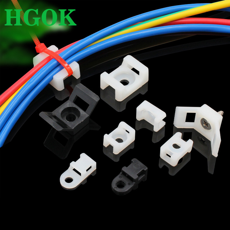 THM扎带马鞍型扎线座 卡扣理线器电线螺丝固定器束线底座