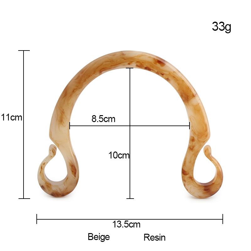 베이지 혼합 색상 U자형 손잡이