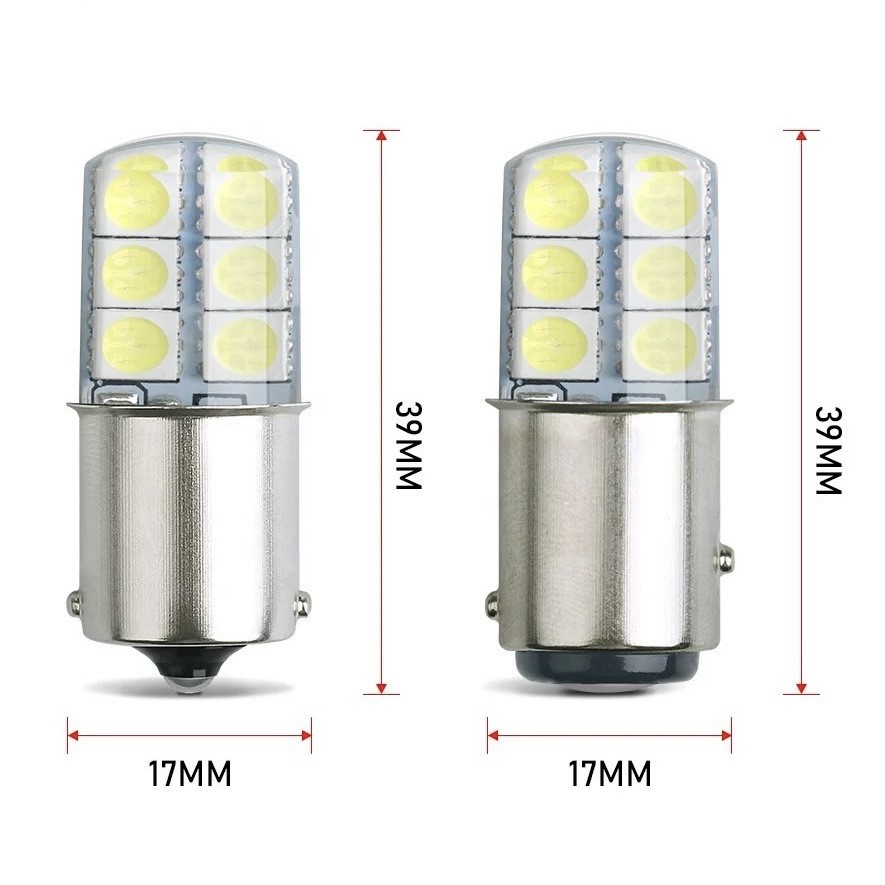 Auto y motocicleta condujo luz de freno parpadeante silicona 1156 1157 5050 12SMD condujo luz de ángulo de dirección