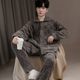2025 New Pajamas for Men in Autumn and Winter Fleece-Lined and Thickeneded Long-Sleeved Warm Coral Velvet Flannel Home Wear Set