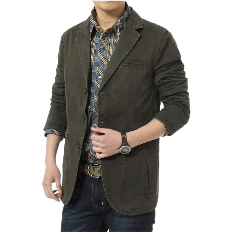2021 Factory Direct Sales Men's Cotton Jacket Young and Middle-Aged Large Size Suit Small Suit Jacket 817 New Casual Suit