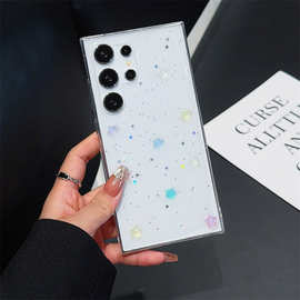韩风立体星星S25ultra手机壳适用三星A06透明简约S24FE防摔A17软