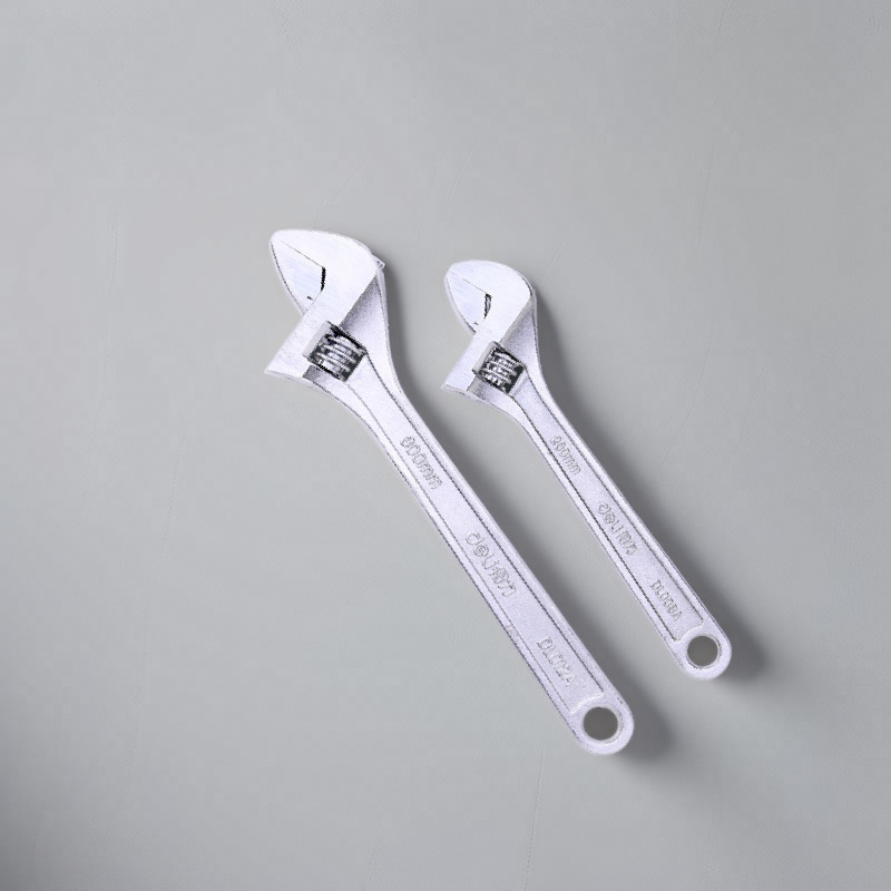 得力活动扳手6/8/10/12/15/18/24寸活络扳手光柄工业级手动活扳手