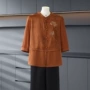 七分袖印花夏季妈妈小衫