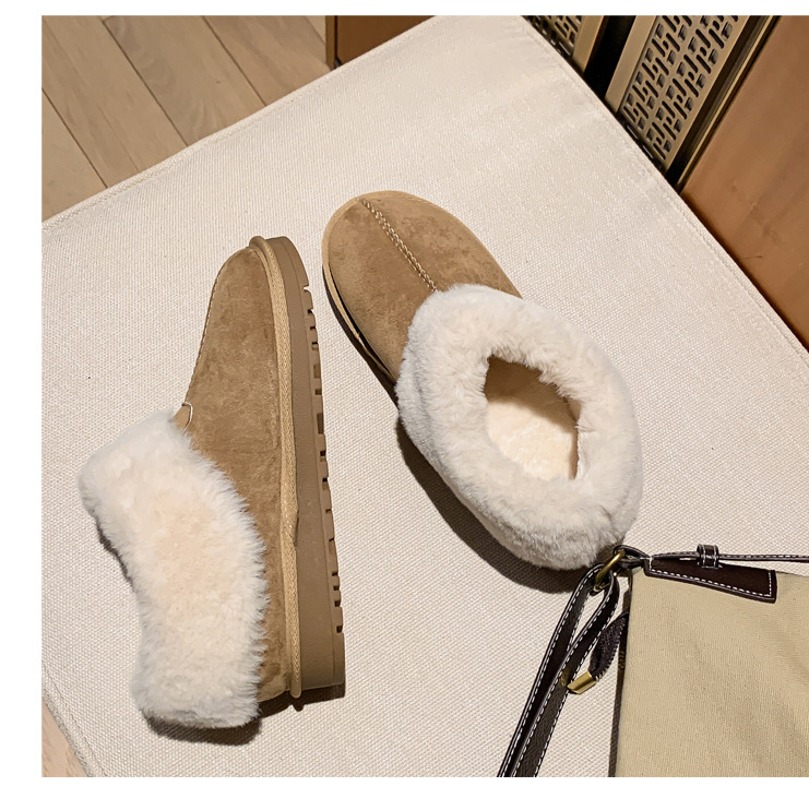 Stivali da neve tutto in uno con suola spessa in pelliccia per le donne in inverno_voghion.com