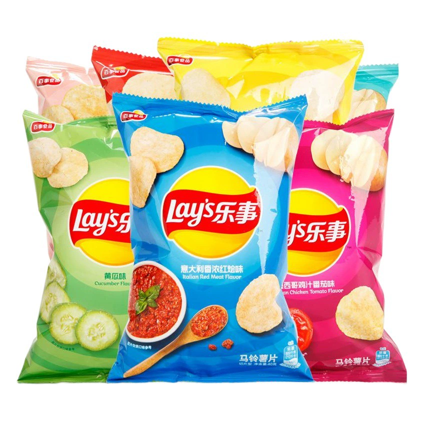 [Бесплатная доставка] Картофельные чипсы Lay's, пакетик 40 г, классический оригинальный вкус, студенческий супермаркет, оптовая продажа, воздушные закуски