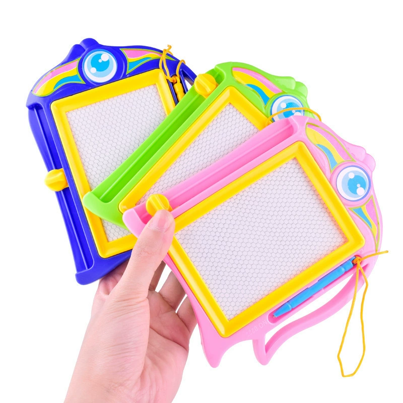 Small cartoon plastic drawing board writing, magnetic toy, early education