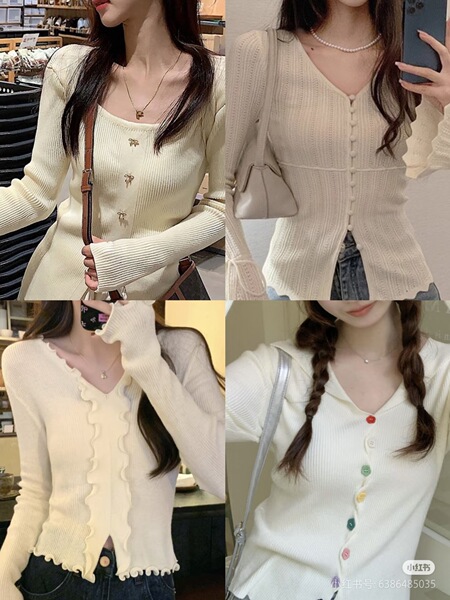 demi-season fresh cute cashmere cardigan