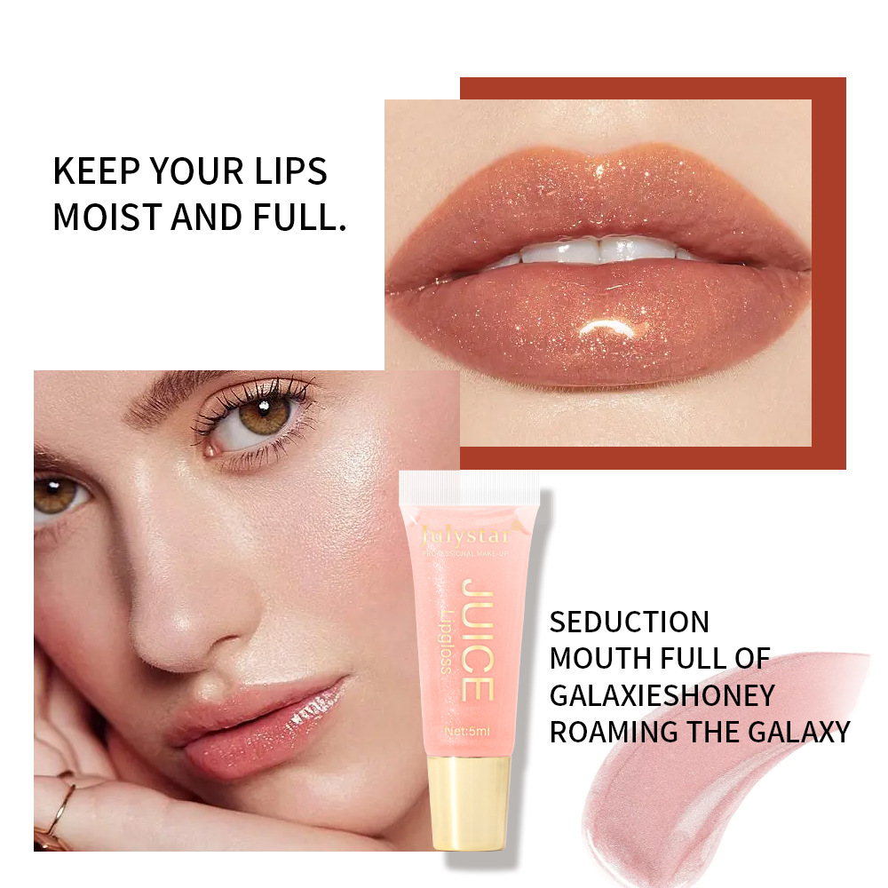 Cross-border hydrating lip gloss with a lustrous texture, non-stick cup, brightening tube, lip gloss and lip gloss wholesale for export undefined