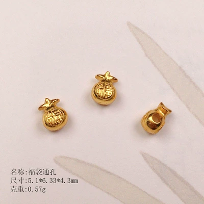 Five Wealth Gods Round Charm, Zərgərlik ara hissələri - lucky-bag-through-hole