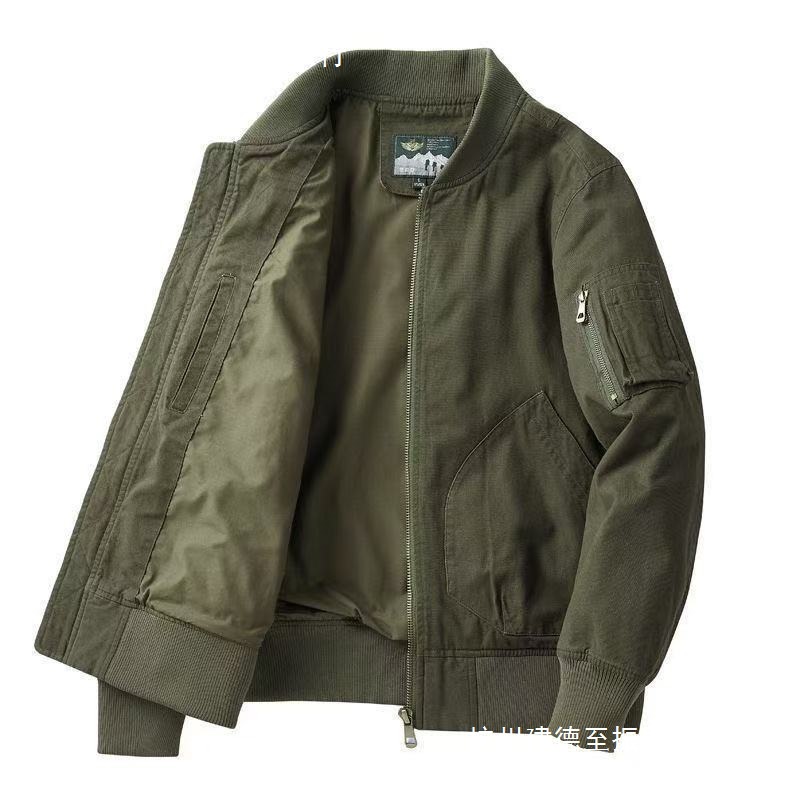 American Style Spring and Autumn Solid Color Workwear Multi-Pocket Design Jacket Motorcycle Style Youth Top Wholesale