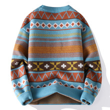 毛衣男2025秋冬季新款青少年百搭加厚慵懒风针织衫潮牌情侣款线衣