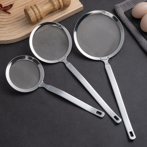 New 304 stainless steel oil grid, filter spoon, hot pot foam scoop, household oil skimming spoon, thickened frying spoon to remove foam