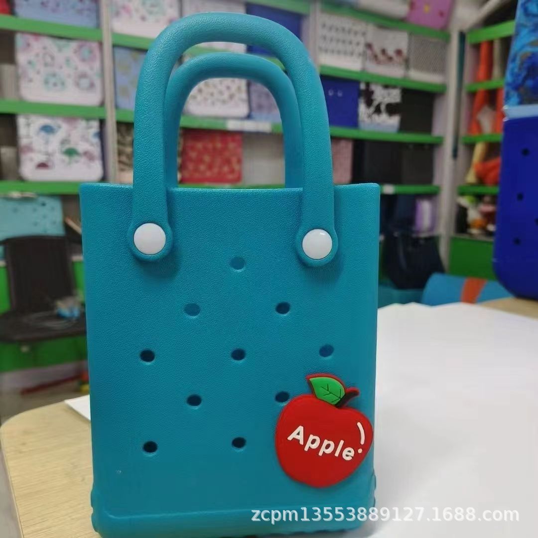 Spot al por mayor cesta de eva de un solo hombro nuevo bolso de playa de vacaciones junto al mar de gran capacidad de verano popular bolso de mano