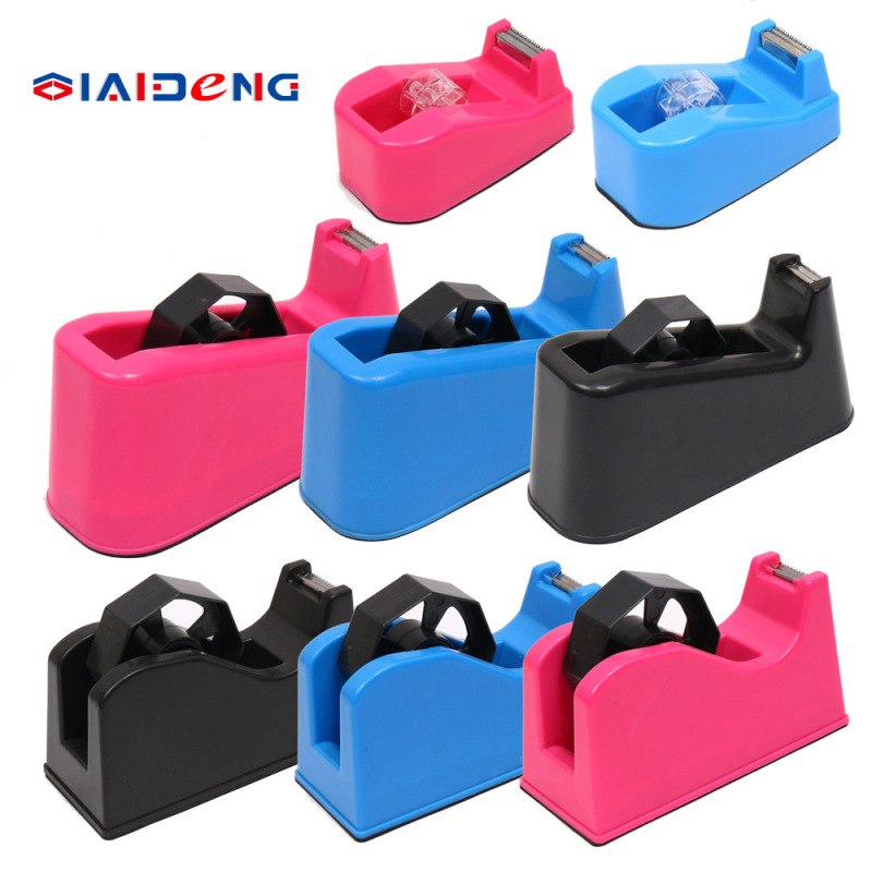 Multi-Purpose Tape Dispenser Transparent Tape Cutter Desktop Dual-Use Office Stationery Tape Holder with Base Multi-Purpose Tape Dispenser Transparent Tape Cutter Desktop Dual-Use Office Stationery Tape Holder with Base