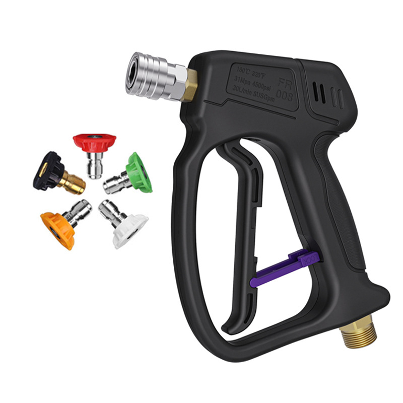 Nueva máquina de limpieza transfronteriza pistola de agua de alta presión 4500PSI lavado de autos de cobre puro para el hogar pistola de agua de alta presión boquilla rociadora