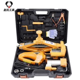 Набор электрических ударных гайковертов 12В, удобный для легковых автомобилей и внедорожников, для замены шин, с воздушным насосом, домкрат ножничный 2Т/3Т, 0kg тонн