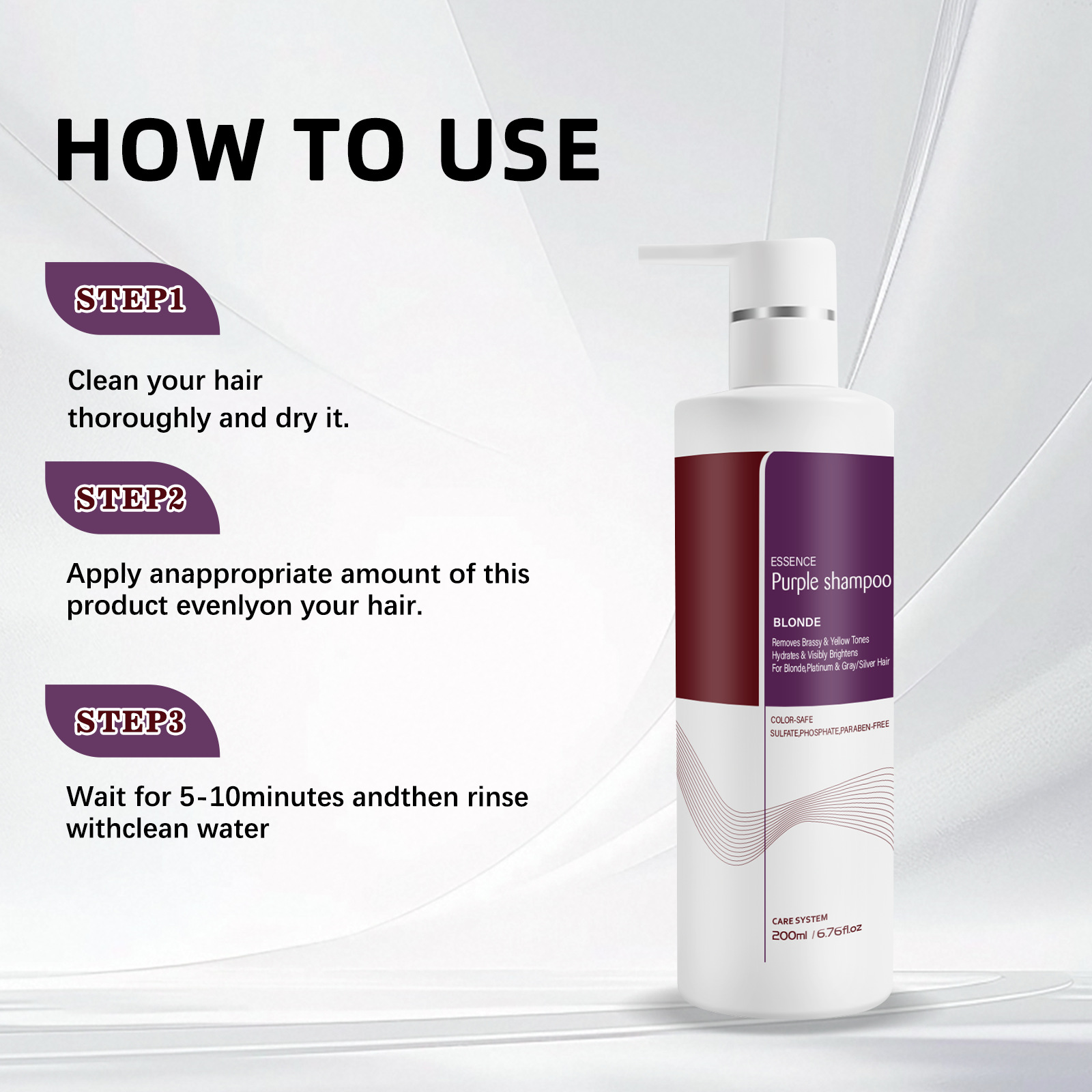 Nuevos productos transfronterizos sin estándar para la nutrición y el cuidado de la reparación del cabello, suave y suave, máscara para el cabello púrpura hidratada brillante image 5