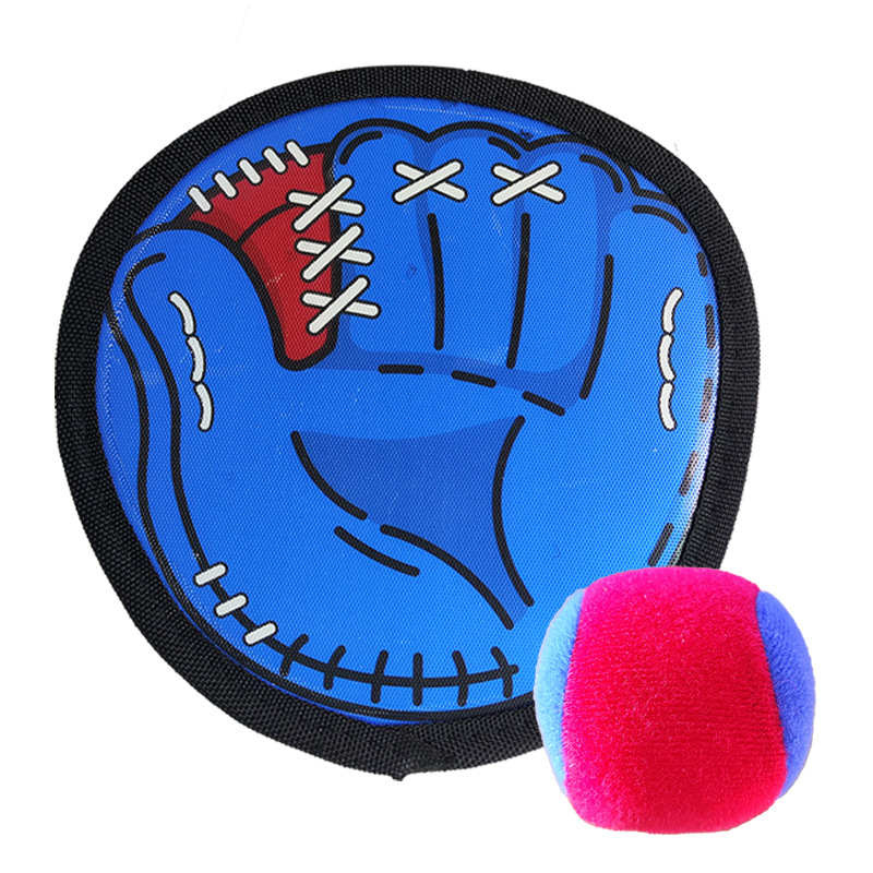 Transfronterizo Amazon lanza bolas de tiro pegajoso béisbol Velcro Guantes de captura Juegos al aire libre para niños Juguetes deportivos