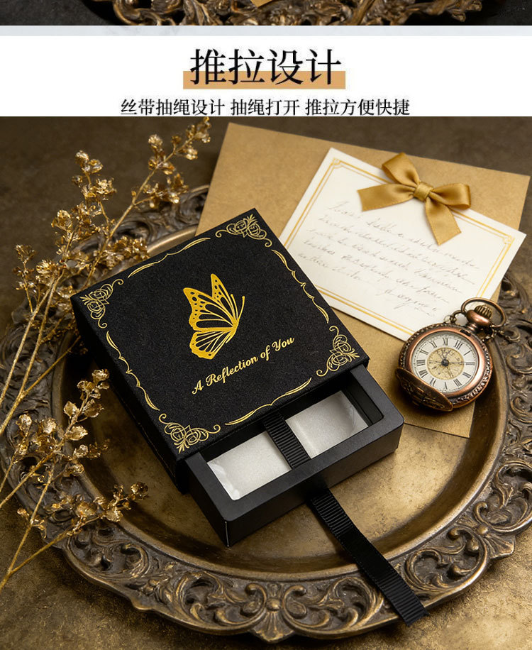 In Stock Starry Sky Silver PE Film Suspension Box Printed Pearl Jewelry Packaging Box Premium Gift Box Custom LOGO