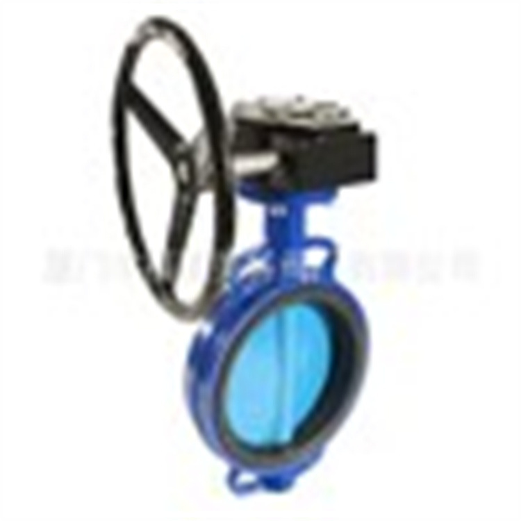 福厦美科阀门D371J-16蜗轮对夹衬胶蝶阀 手动对夹式衬氟蝶阀