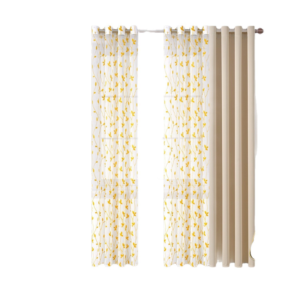 Nuevo comercio exterior transfronterizo de alta precisión sombreado bordado cortinas Aliexpress más de una cortina de productos terminados