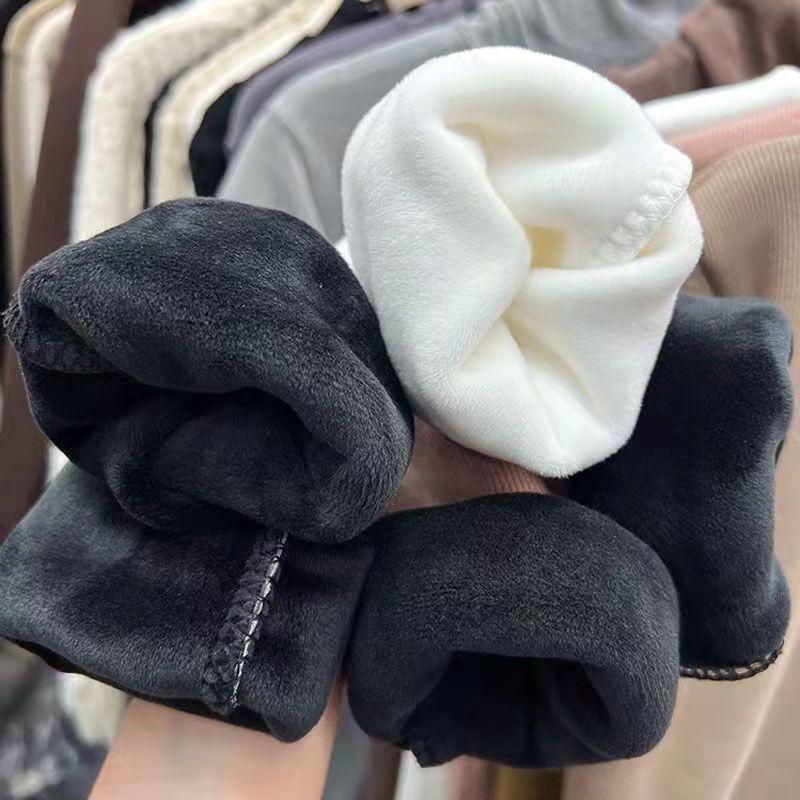 Koszula damska z grubym polarem, małym stójkowym kołnierzykiem, przyjemna dla skóry, wygodna i dopasowana, z długim rękawem_voghion.com