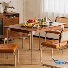 奇点家用组合复古长方形日式原木家具餐桌椅子桌子北欧小户型实木